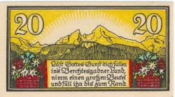 Berchtesgaden - Markt - 13.8.1920 - 20 Pfennig