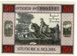 Bergen - Gemeinde(-Sparkasse) - - 31.12.1922 - 50 Pfennig