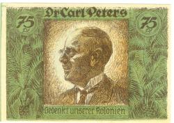 Berlin - Deutsch-Hanseatischer Kolonial-Verein (Gedenktag) - 4.11.1921 - 31.3.1922 - 75 Pfennig
