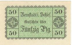 Bernstadt (heute: PL-Bierutow) - Kaufmännischer Verein - -- - 50 Pfennig 