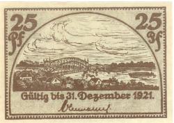 Beuthen (heute: PL-Bytom Odrzanski) - Stadt - - 31.12.1921 - 25 Pfennig 