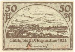 Beuthen (heute: PL-Bytom Odrzanski) - Stadt - - 31.12.1921 - 50 Pfennig 