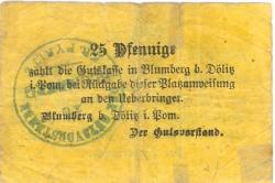Blumberg (heute: PL-Dolice) - Kitzel, Otto, Gut - -- - 25 Pfennig