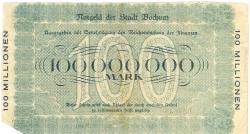 Bochum - Stadt - 17.9.1923 - 100 Millionen Mark