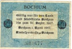 Bochum - Amtssparkasse - 1.4.1917 - 31.12.1917 - 50 Pfennig