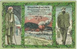Bochum - Provinzialverband Westfalen Kriegsbeschädigter und Kriegshinterbliebener - Mai 1920 - 75 Pfennig