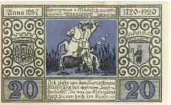 Bodenwerder - Sparkasse der Stadt - 1.1.1921 - 31.12.1922 - 20 Pfennig