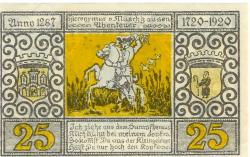 Bodenwerder - Sparkasse der Stadt - 1.1.1921 - 31.12.1922 - 25 Pfennig