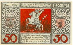 Bodenwerder - Sparkasse der Stadt - 1.1.1921 - 31.12.1922 - 50 Pfennig