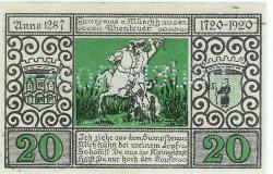 Bodenwerder - Sparkasse der Stadt - 1.11.1920 - 31.12.1922 - 20 Pfennig