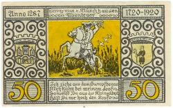 Bodenwerder - Sparkasse der Stadt - 1.11.1920 - 31.12.1922 - 50 Pfennig