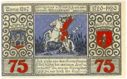 Bodenwerder - Sparkasse der Stadt - 1.11.1920 - 31.12.1922 - 75 Pfennig
