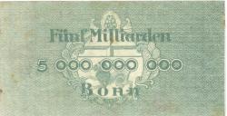 Bonn - Stadt und Handelskammer - 15.10.1923 - 1.4.1924 - 5 Milliarden Mark