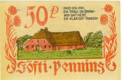 Bordelum - Gemeinde - 1921 - 31.3.1922 - 50 Pfennig