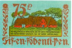 Bordelum - Gemeinde - 1921 - 31.3.1922 - 75 Pfennig