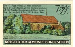 Bordesholm - Gemeinde - 30.6.1921 - 31.12.1921 - 75 Pfennig