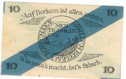 Borkum - Gemeinde - 1.8.1920 - 10 Pfennig