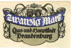 Brandenburg - Stadt - 1.10.1918 - 1.2.1919 - 20 Mark