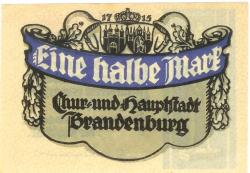 Brandenburg - Stadt - 1.10.1918 - 31.12.1920 - 1/2 Mark