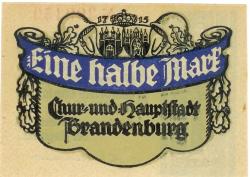 Brandenburg - Stadt - 1.10.1918 - 31.12.1920 - 1/2 Mark