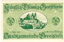 Breisach - Stadt - 1.6.1920 - 50 Pfennig