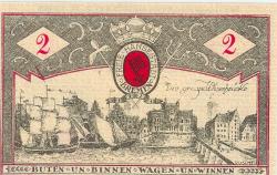Bremen - Bremische Volksbank eG, Argo Haus, Tiefer 12 - - 7.11.1986 - 2 Thaler