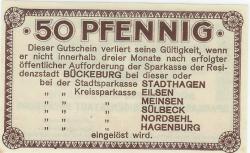 Bückeburg - Sparkasse - 1.7.1917 - 50 Pfennig