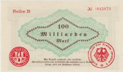 Burg - Stadt - 3.11.1923 - 100 Milliarden Mark