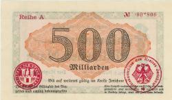 Burg - Stadt - 5.11.1923 - 500 Milliarden Mark