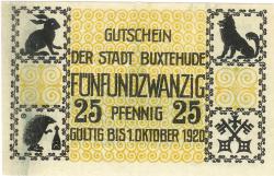 Buxtehude - Stadt - 12.2.1919 - 1.10.1920 - 25 Pfennig 