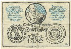 Buxtehude - Stadt - - 1.10.1921 - 50 Pfennig 