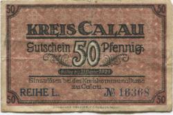 Calau - Kreis - Mai 1920 - 31.12.1921 - 50 Pfennig 