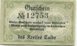 Calbe - Kreis - 1920 - 10 Pfennig 