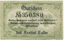 Calbe - Kreis - 1920 - 10 Pfennig 