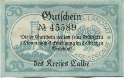 Calbe - Kreis - 1920 - 50 Pfennig 