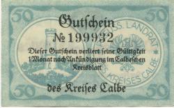 Calbe - Kreis - 1920 - 50 Pfennig 