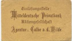 Calbe (heute: Kalbe) - Verkehrs-Verein - -- - 10 Pfennig 