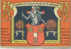 Calcar (heute: Kalkar) - Stadt - 1922 - 75 Pfennig 