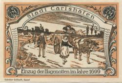 Carlshafen (heute: Bad Karlshafen) - Stadt-Sparkasse* - -- - 2 Mark