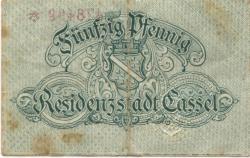 Cassel (heute: Kassel) - Stadt - -- - 50 Pfennig