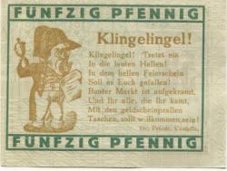 Castrop - Wohltätigkeits-Bazar - 15.10.1921 - 18.10.1921 - 50 Pfennig