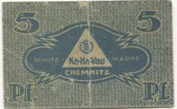 Chemnitz - Kolonialwaren-Handels-Verein für Kaufleute eGmbH - - 31.12.1921 - 5 Pfennig