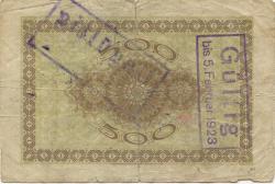 Chemnitz - Pöge Elektricitäts-AG, Dorfstr. 52 - 11.9.1922 - 5.2.1923 - 500 Mark