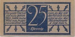 Cleve (heute: Kleve) - Stadt - 25.12.1920 - 25 Pfennig