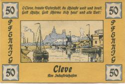 Cleve (heute: Kleve) - Stadt - 1921 - 50 Pfennig