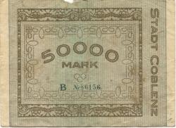 Coblenz (heute: Koblenz) - Stadt - 1.7.1923 - 50000 Mark