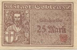 Coblenz (heute: Koblenz) - Stadt - 15.11.1918 - 25 Mark