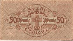 Coblenz (heute: Koblenz) - Stadt - 1.1.1919 - 50 Pfennig