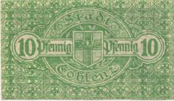 Coblenz (heute: Koblenz) - Stadt - 1.3.1920 - 10 Pfennig