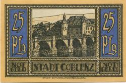 Coblenz (heute: Koblenz) - Stadt - 1.5.1921 - 25 Pfennig